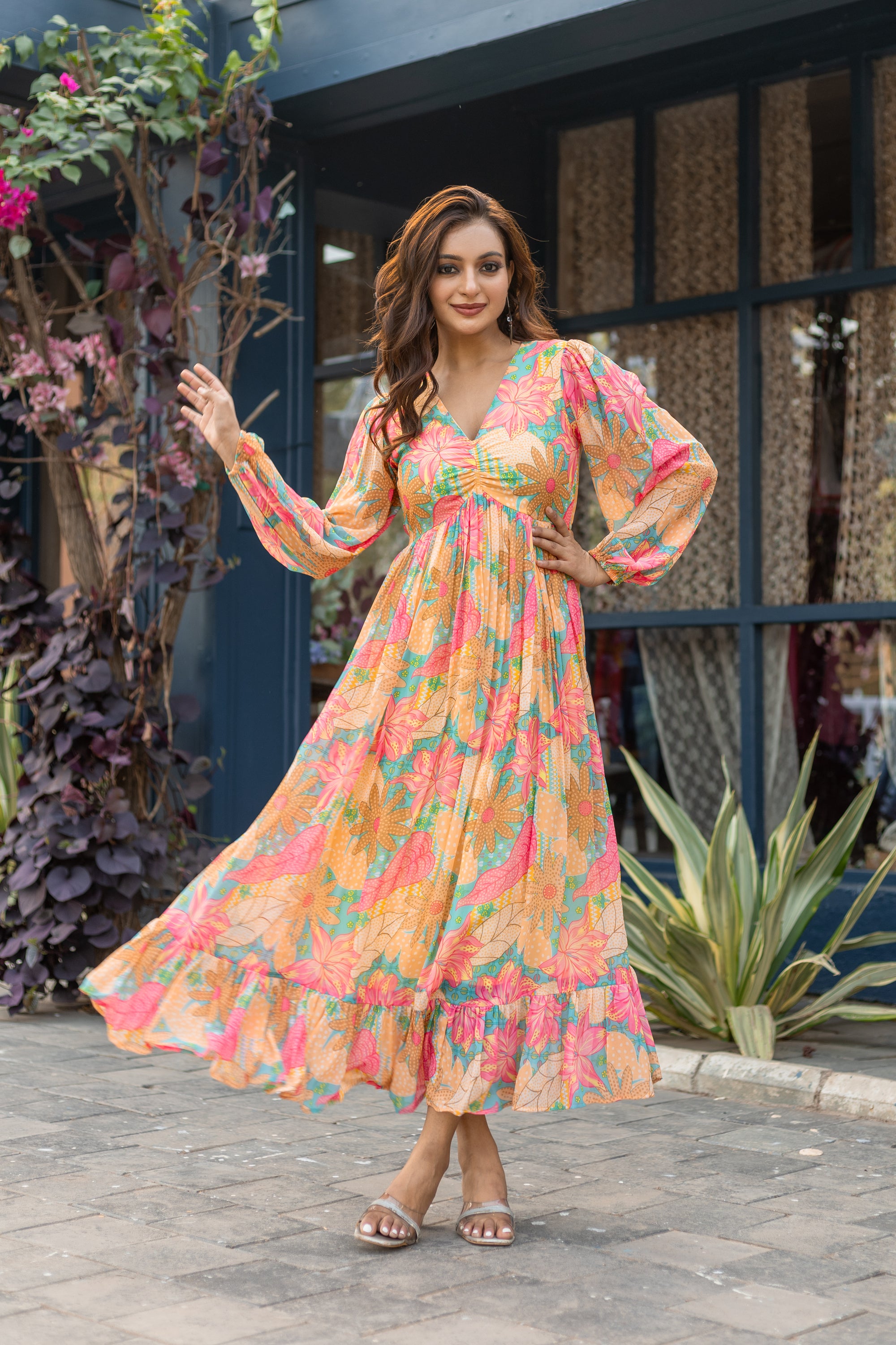 Flair Affair Maxi Dress L