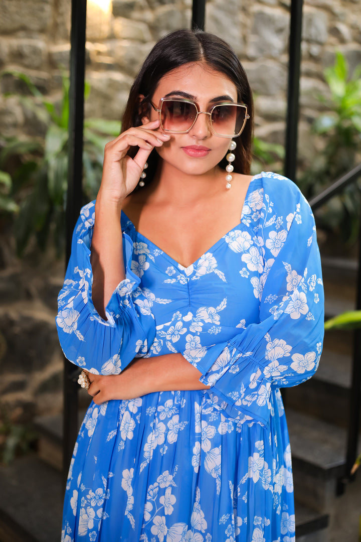 Butterfly Blue Maxi Dress - Masakali.Co®