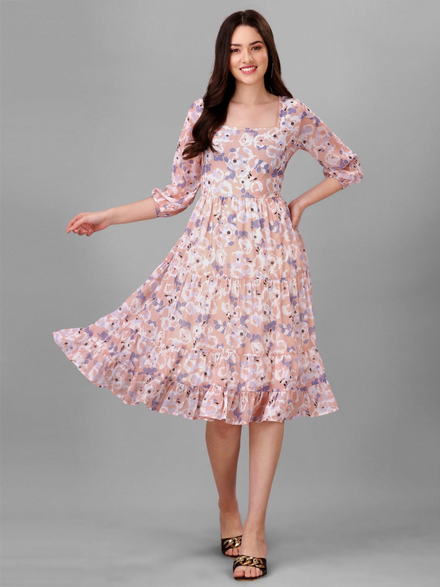 Peach colored dresses for womens clearance