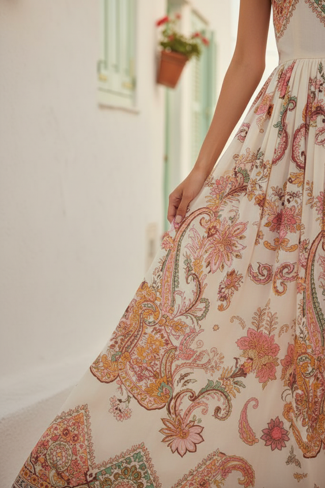 Painted Paisley Maxi Dress