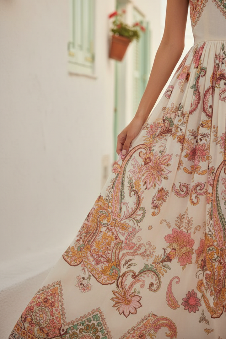 Painted Paisley Maxi Dress