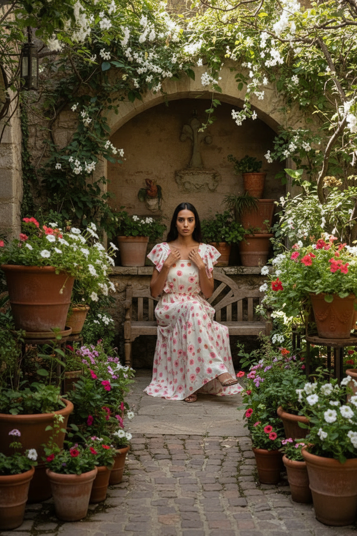 Sweetheart Flutter Maxi Dress