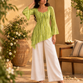 LYRA | Lime Stripe Short Kurti