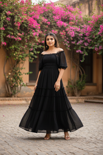 Dark Black Maxi Dress