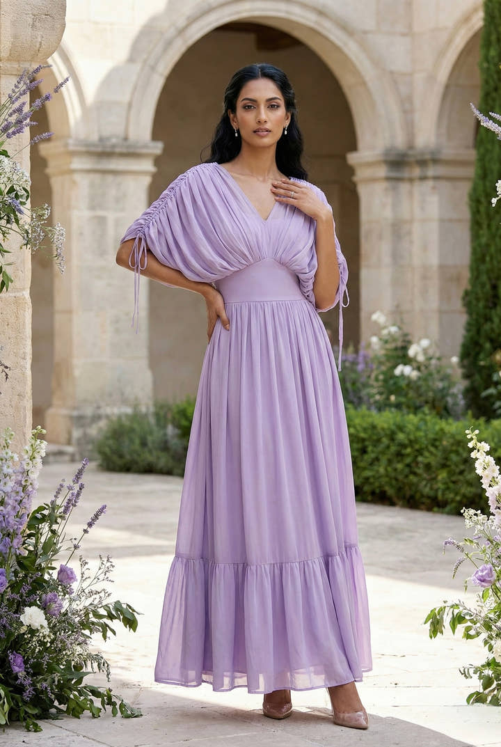 Lavinia Lilac Maxi Dress