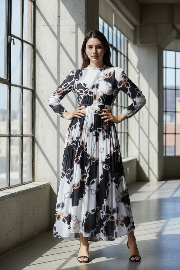 Chain Charm Maxi Dress