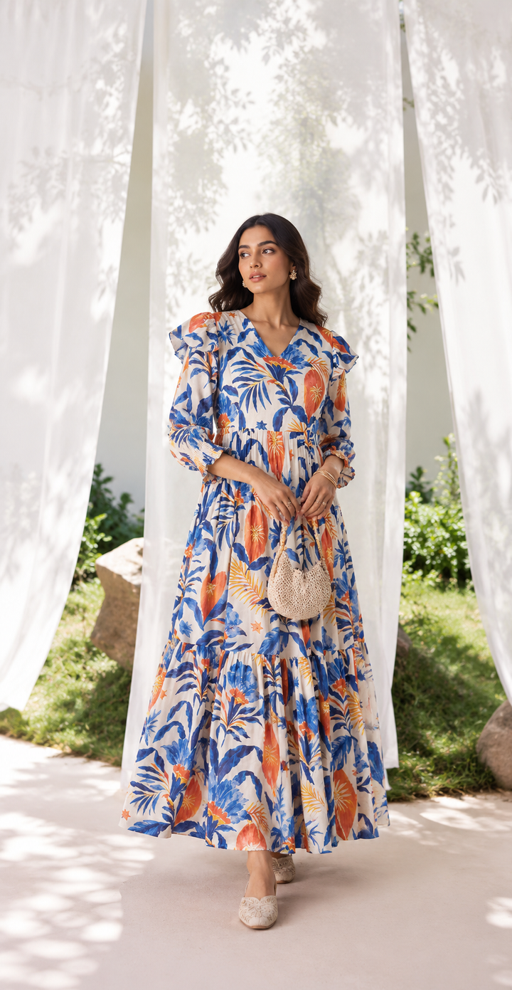 Palm Drift Maxi Dress
