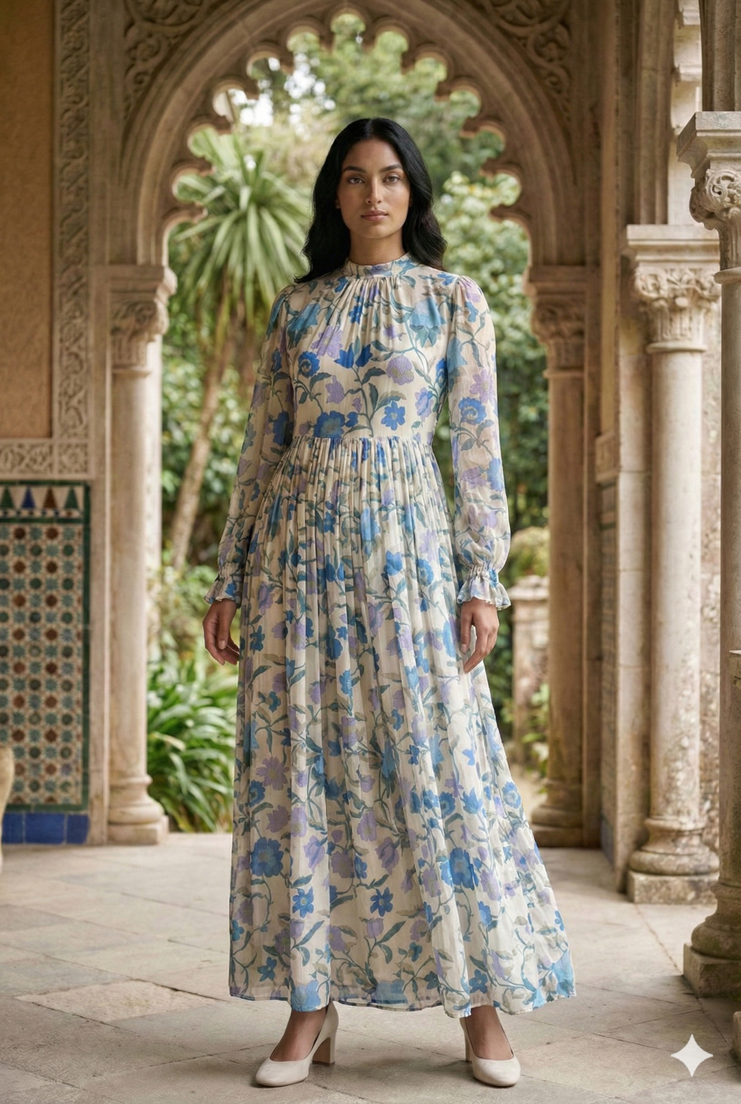 Delphine Sky Maxi Dress