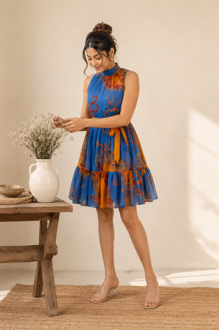 Baroque Bliss Mini Dress