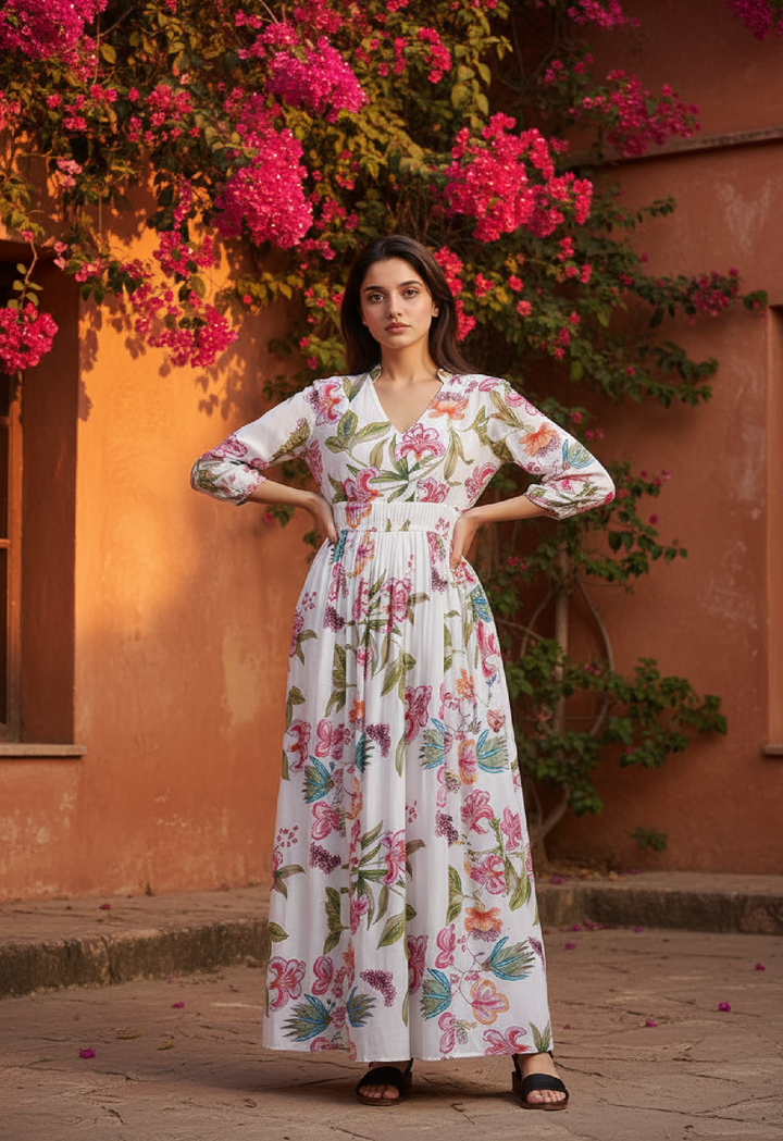 Romantic Flora Maxi Dress