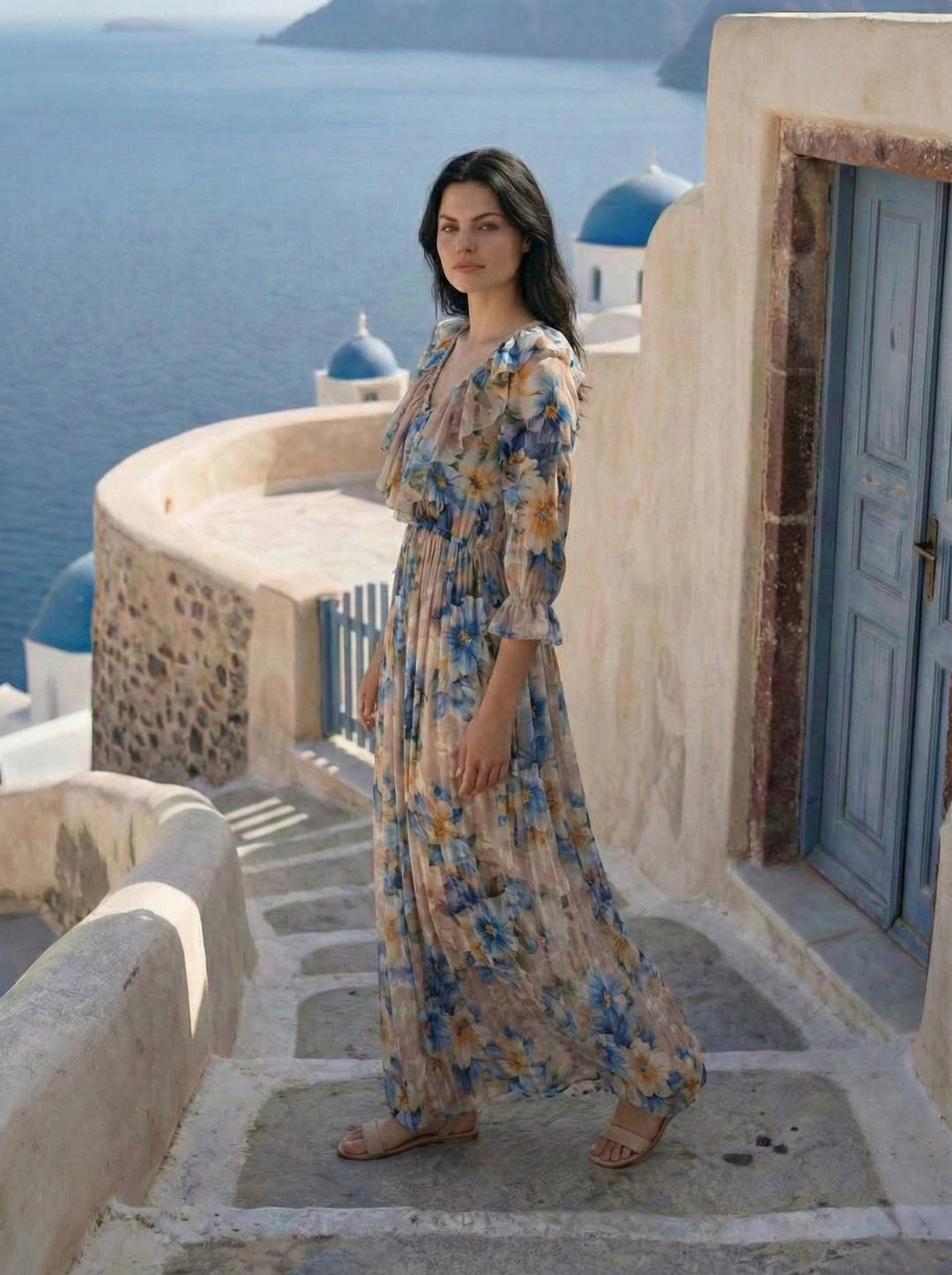 Celestine Azure Maxi Dress