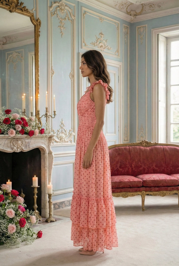 Vintage Whisper Polka Maxi