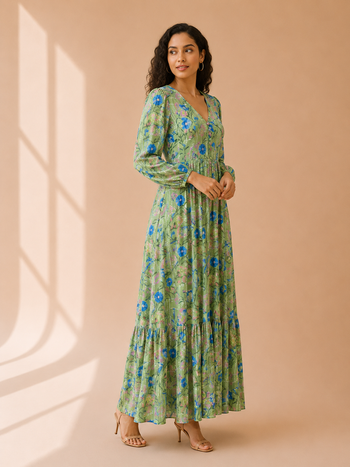 Dream Gleam Floral Maxi Dress