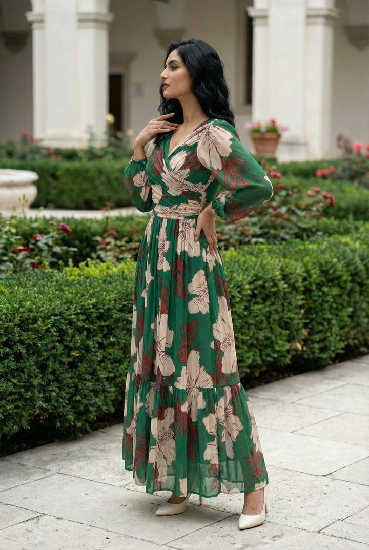 Emerald Ember Maxi Dress