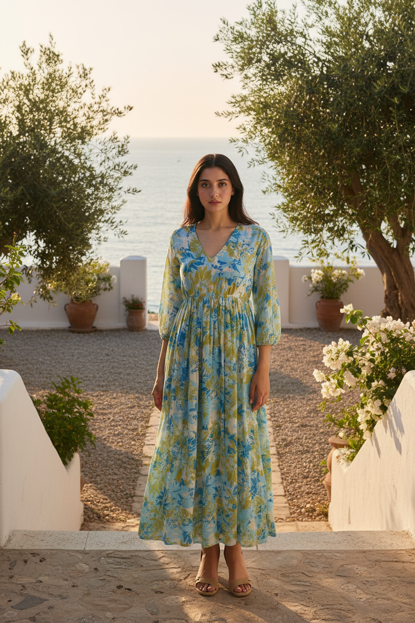Willow Wave Maxi Dress