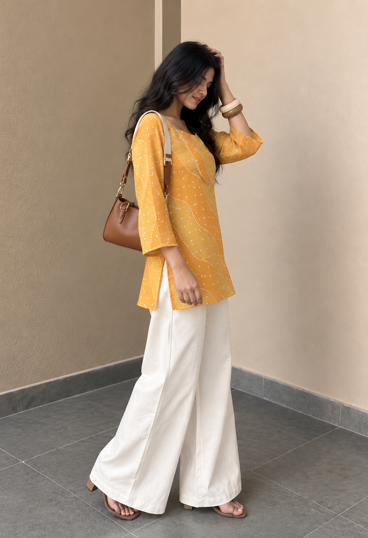 SONA | Mustard Wave Short Kurti