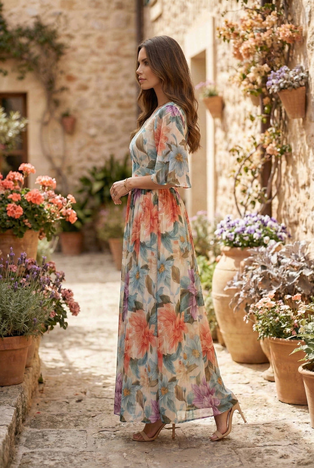 Ethereal Muse Floral Maxi Dress