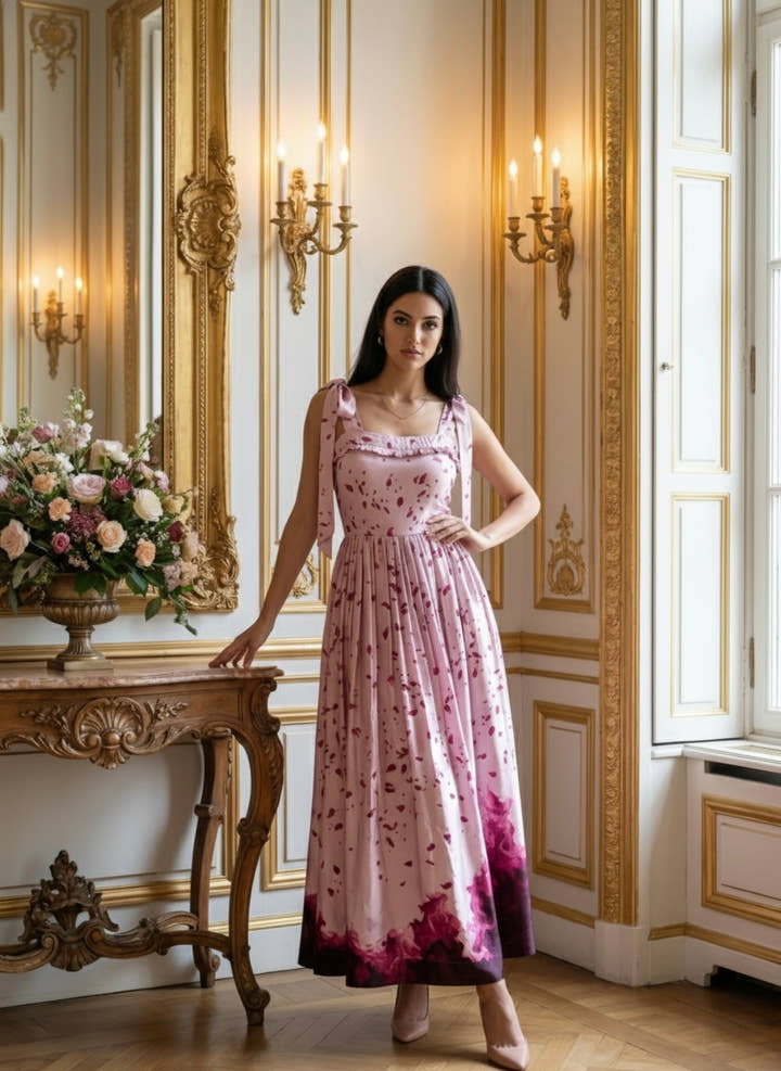Petal Grace Maxi Dress