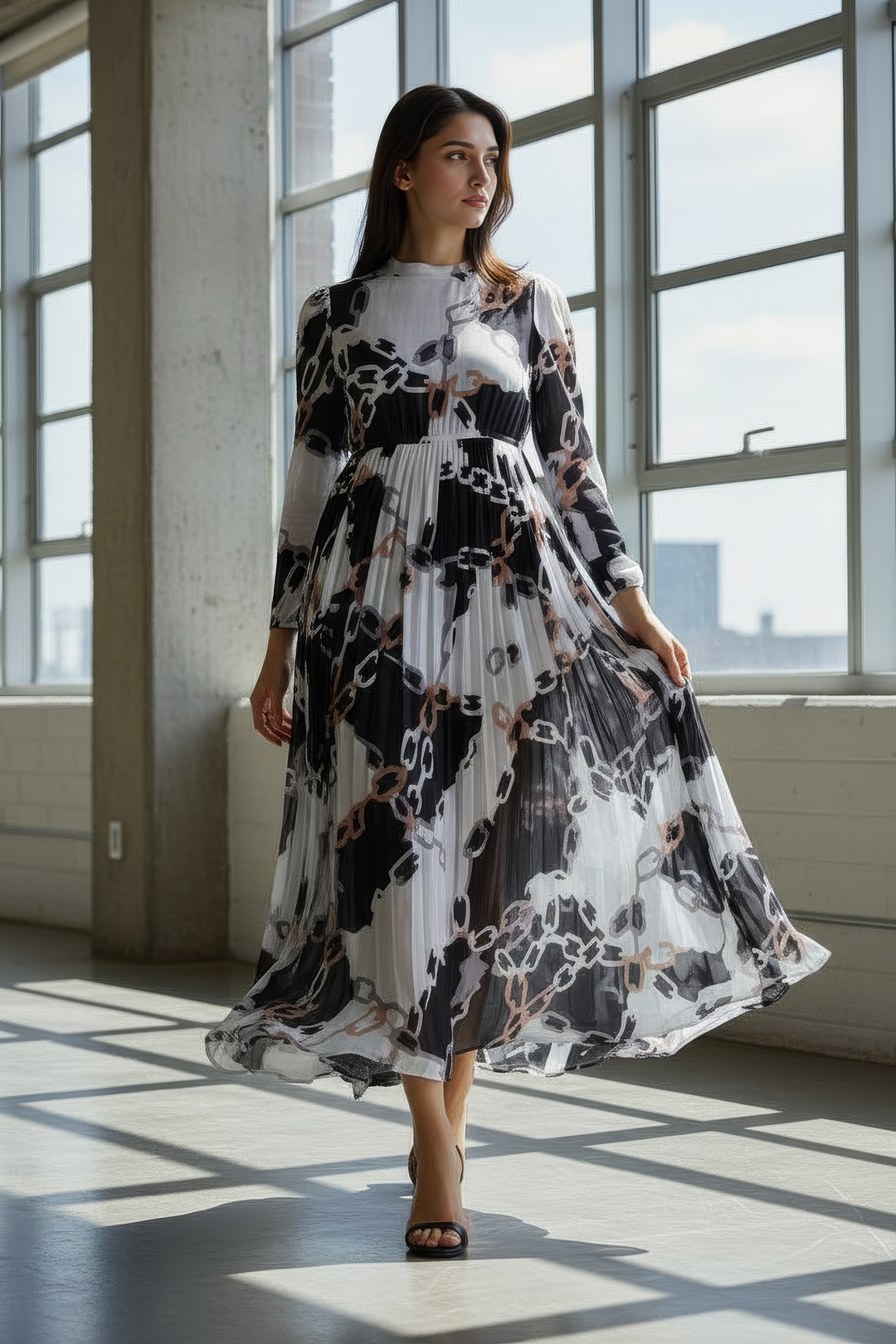 Chain Charm Maxi Dress