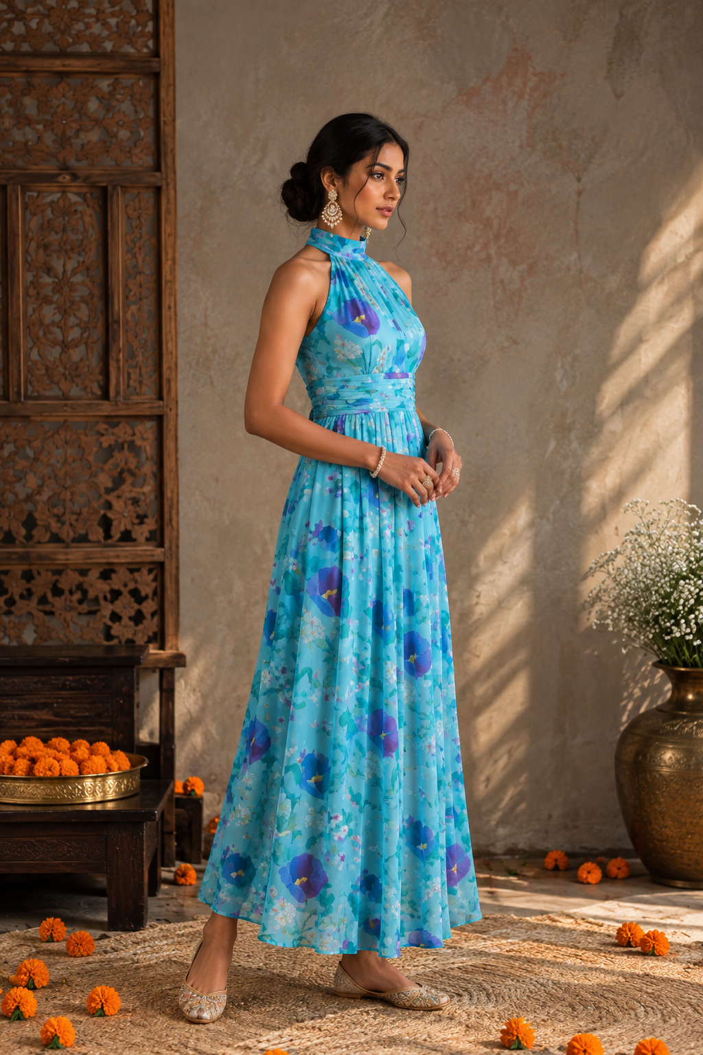 Lagoon Pansy Maxi Dress