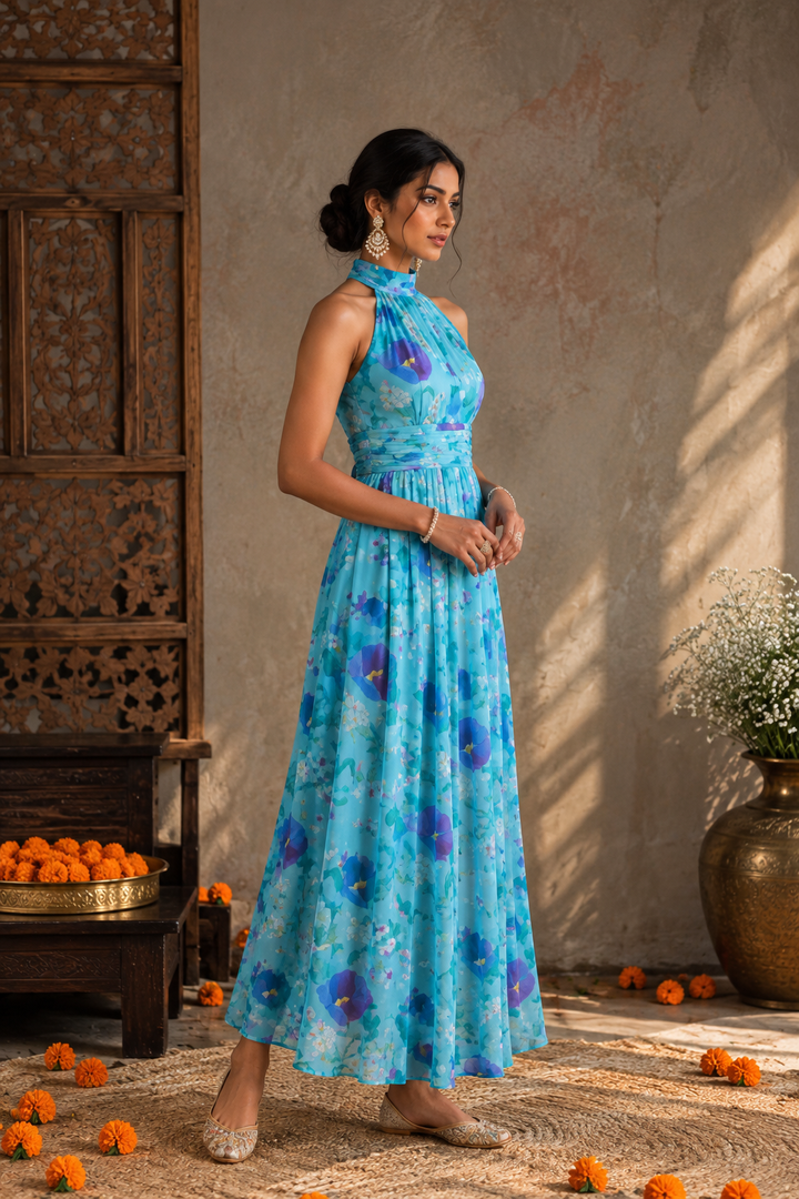 Lagoon Pansy Maxi Dress