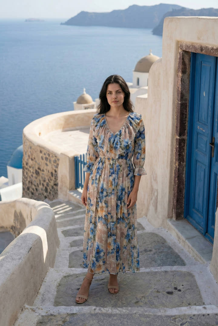 Celestine Azure Maxi Dress