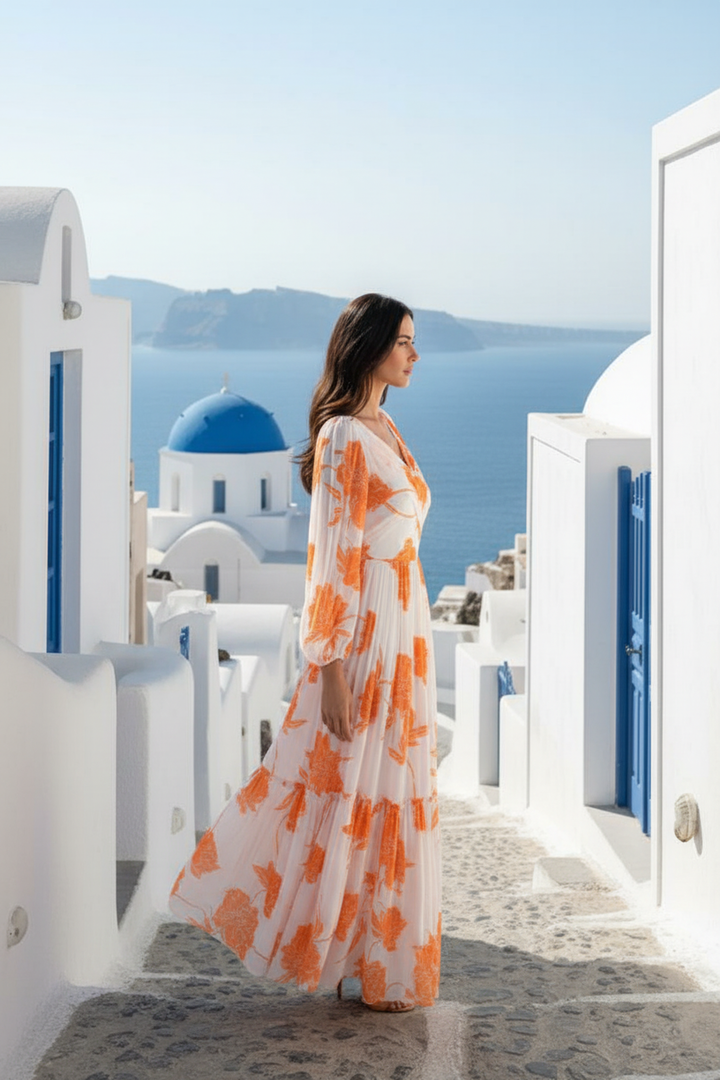 Citrus Breeze Maxi Dress