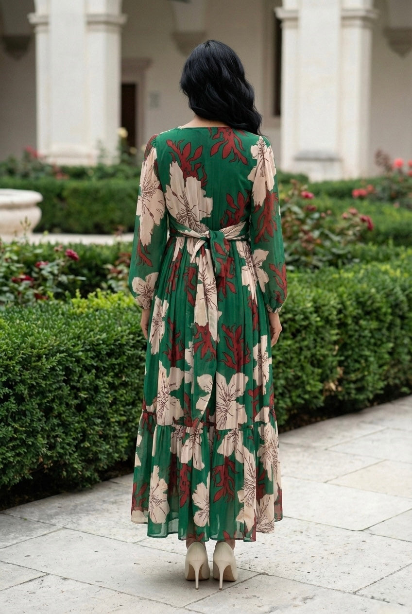 Emerald Ember Maxi Dress