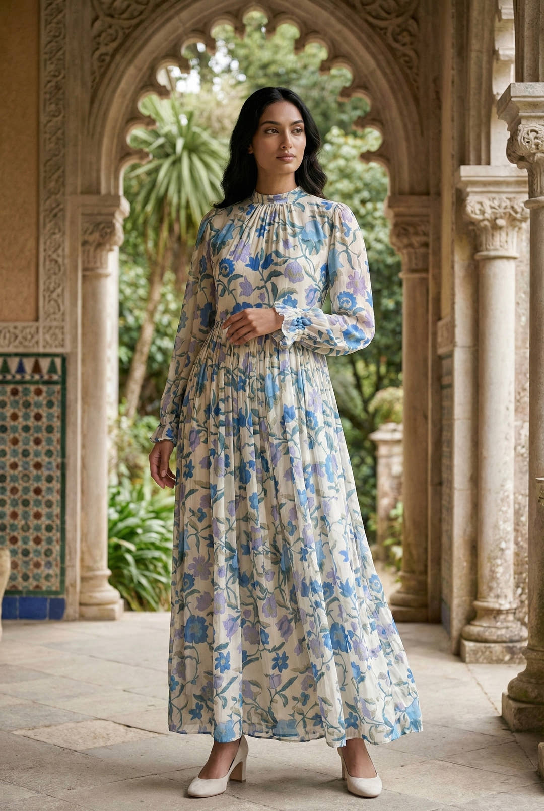 Delphine Sky Maxi Dress