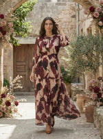 Crimson Noir Maxi Dress