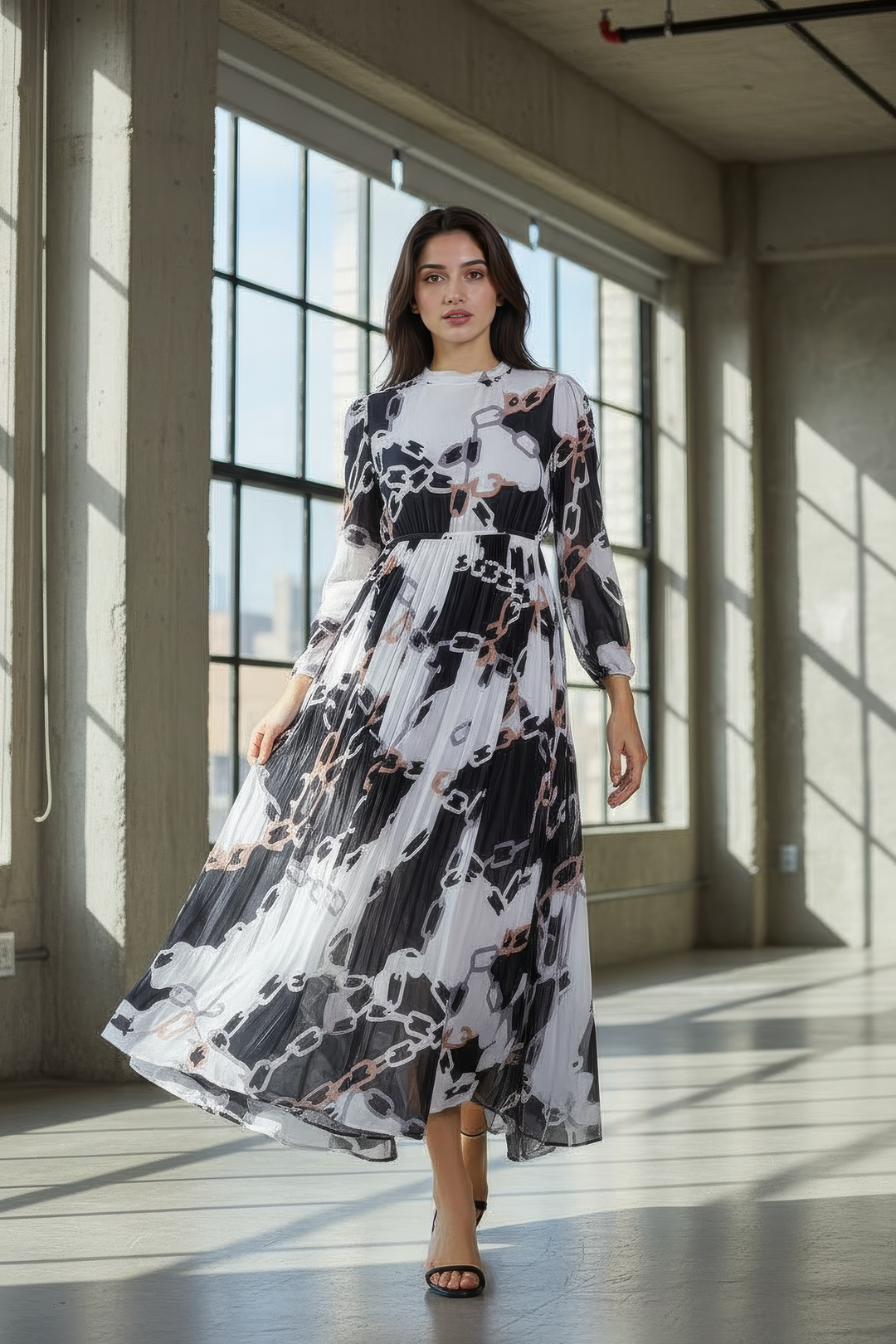 Chain Charm Maxi Dress
