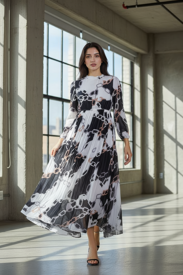 Chain Charm Maxi Dress
