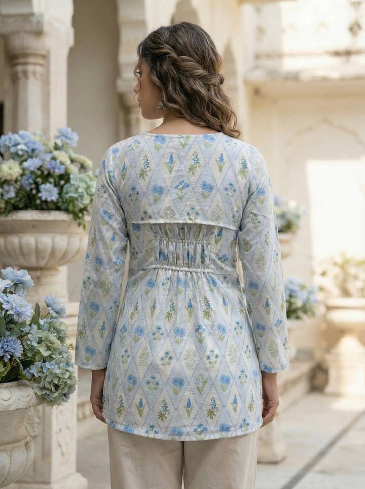 NEER | Floral Short Kurti