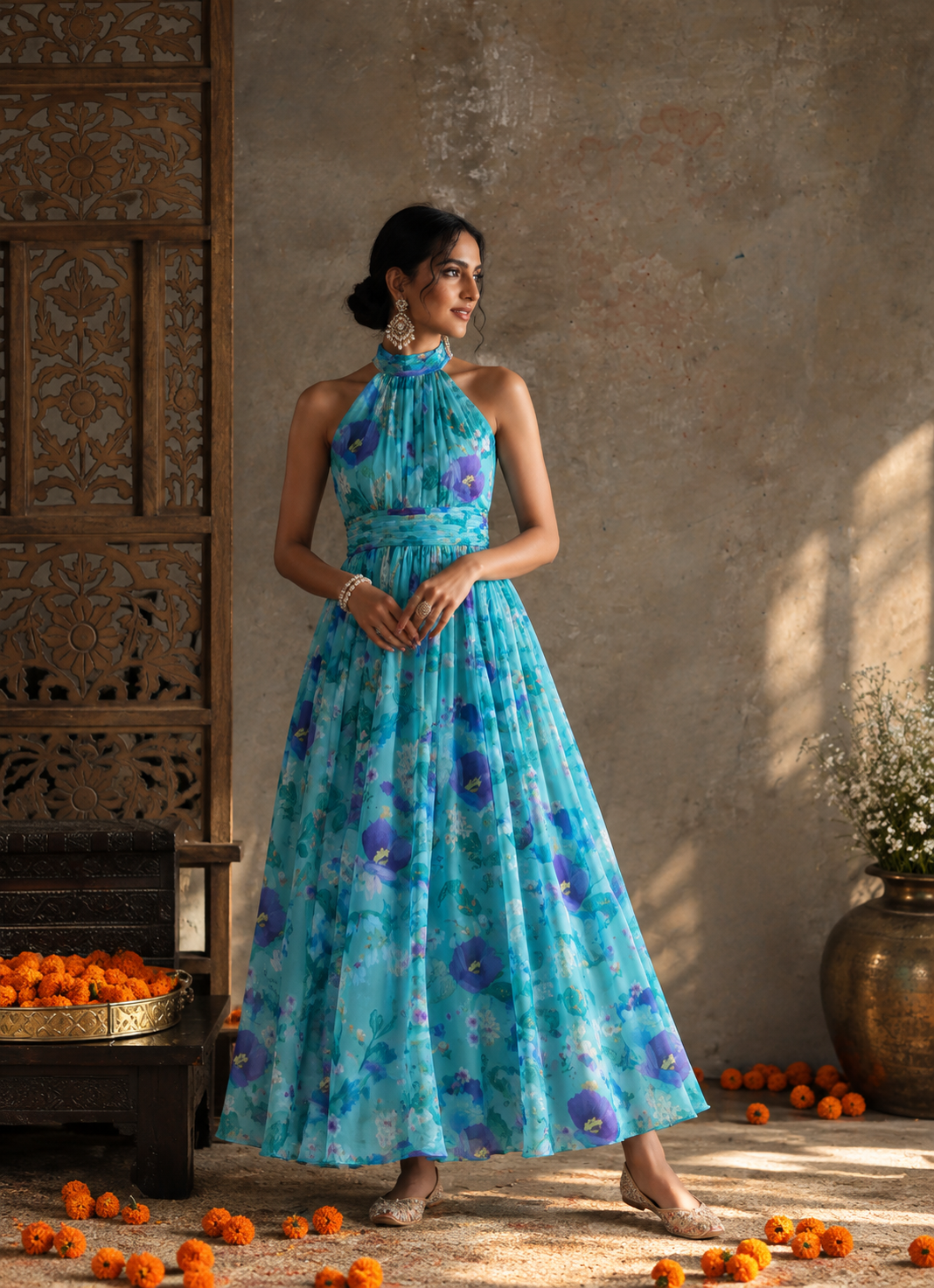 Lagoon Pansy Maxi Dress