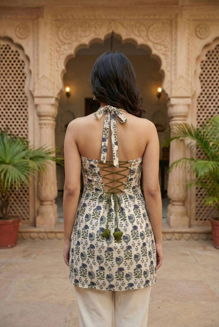 Indigo | Floral Block Print Kurti