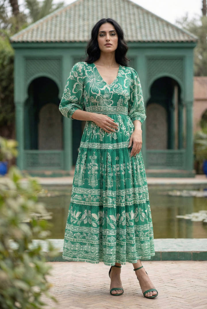 Verdant Vista Maxi Dress