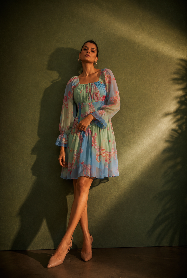 Celestial Lumière Mini Dress