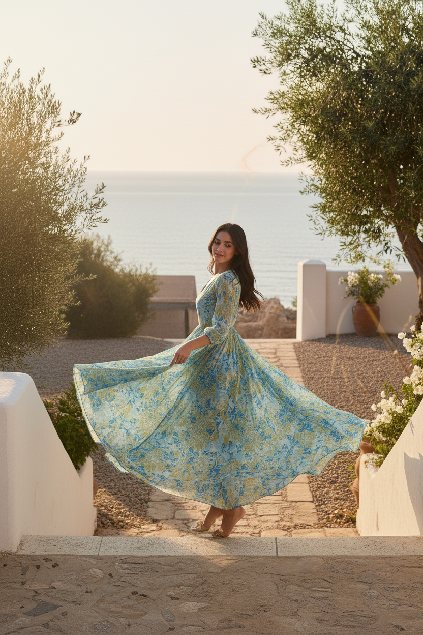 Willow Wave Maxi Dress