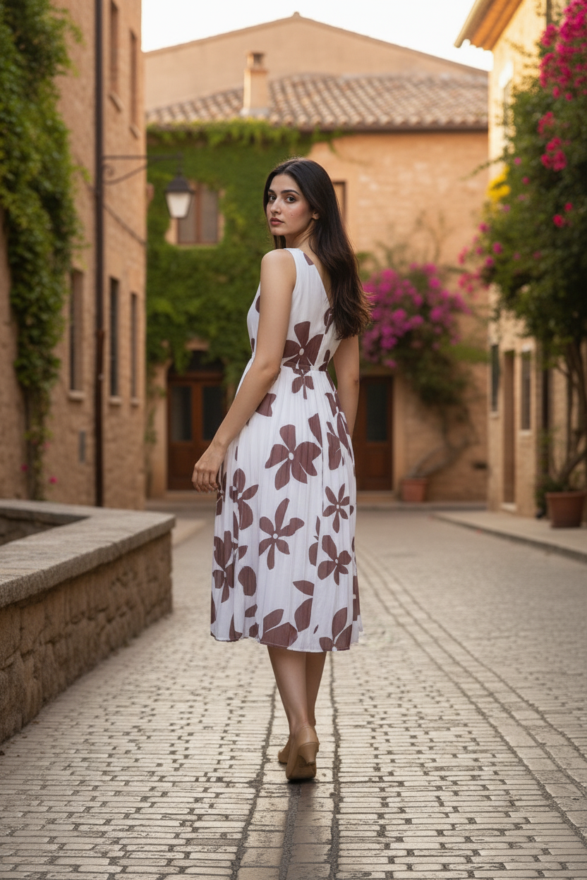 Cocoa Bloom Maxi Dress