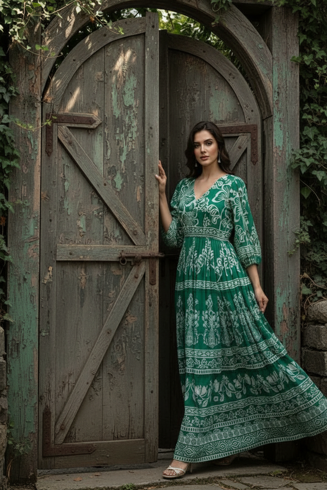 Verdant Vista Maxi Dress