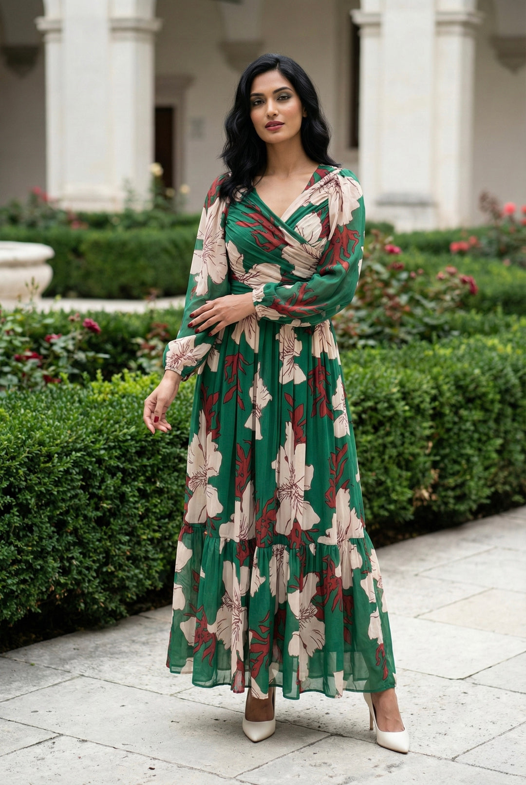 Emerald Ember Maxi Dress