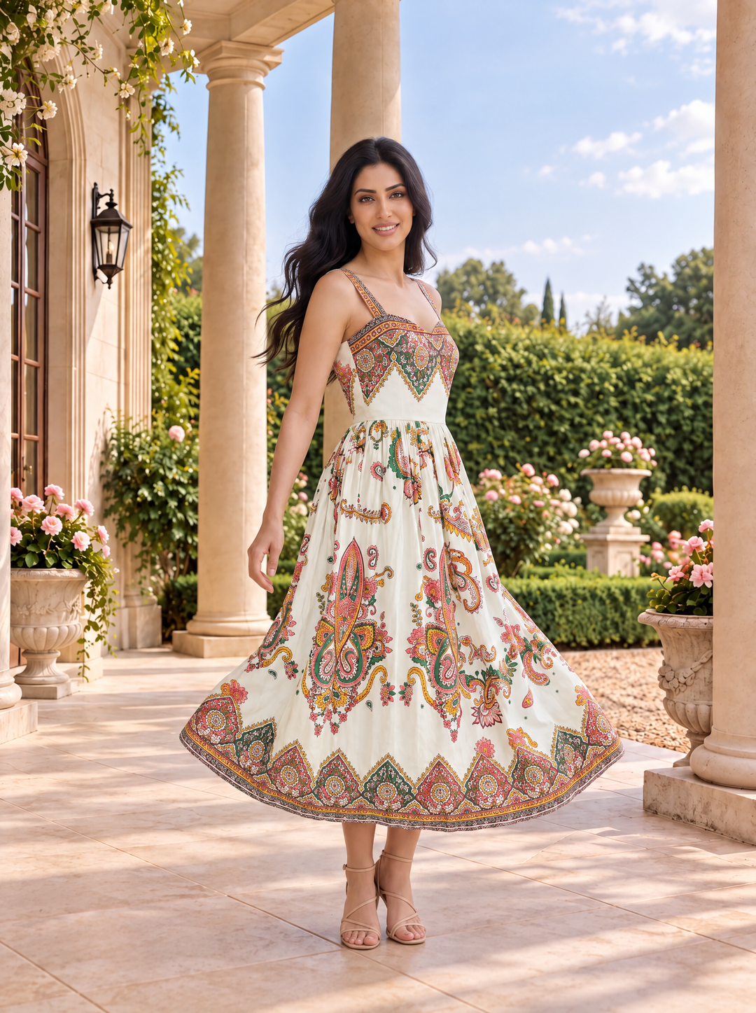 Painted Paisley Maxi Dress