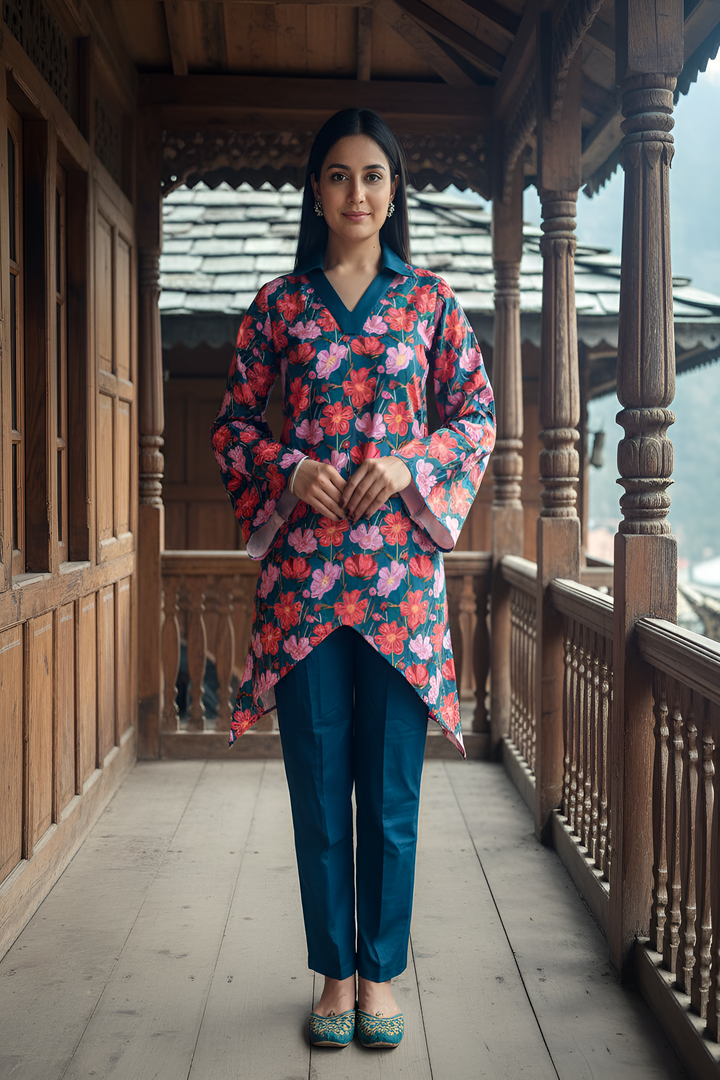 Junoon-e-Gulnaar Pahadi Kaftan Set