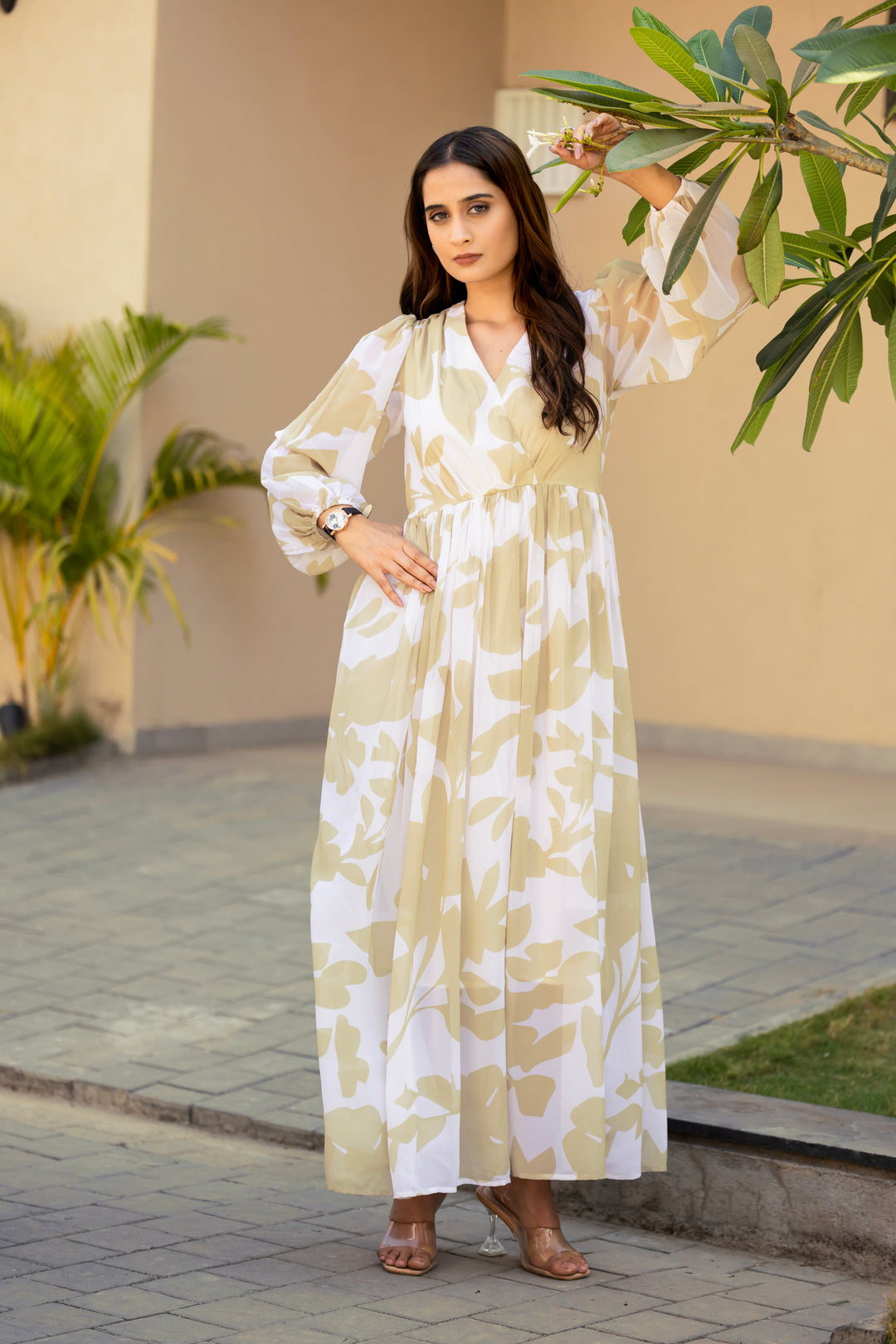 Blush Dune Bloom Maxi Dress