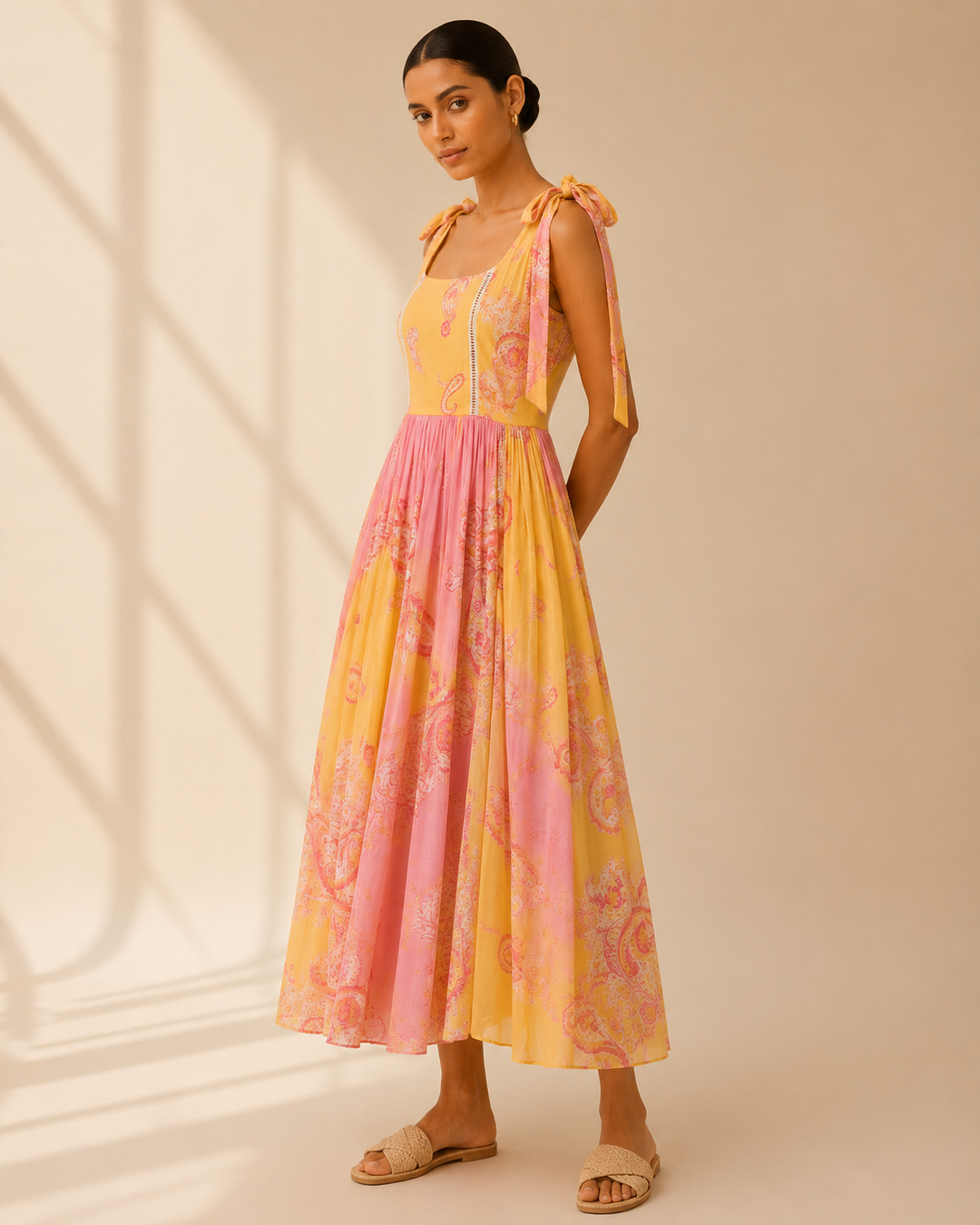 Saffron Lumière Maxi Dress