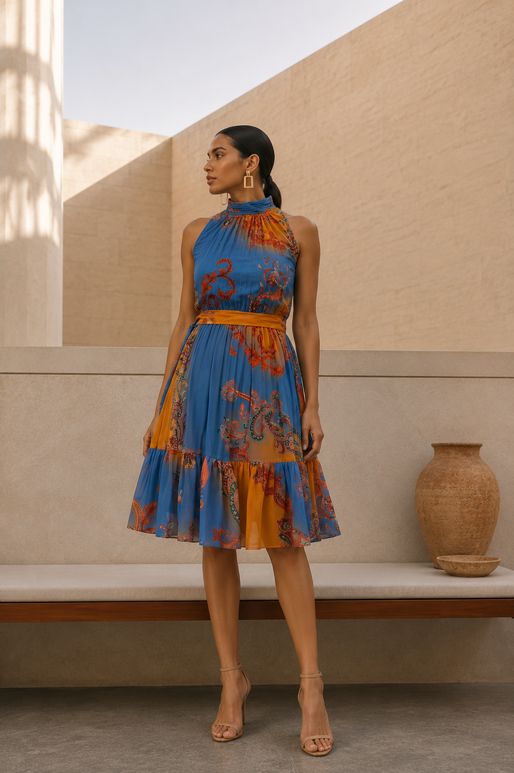 Baroque Bliss Mini Dress