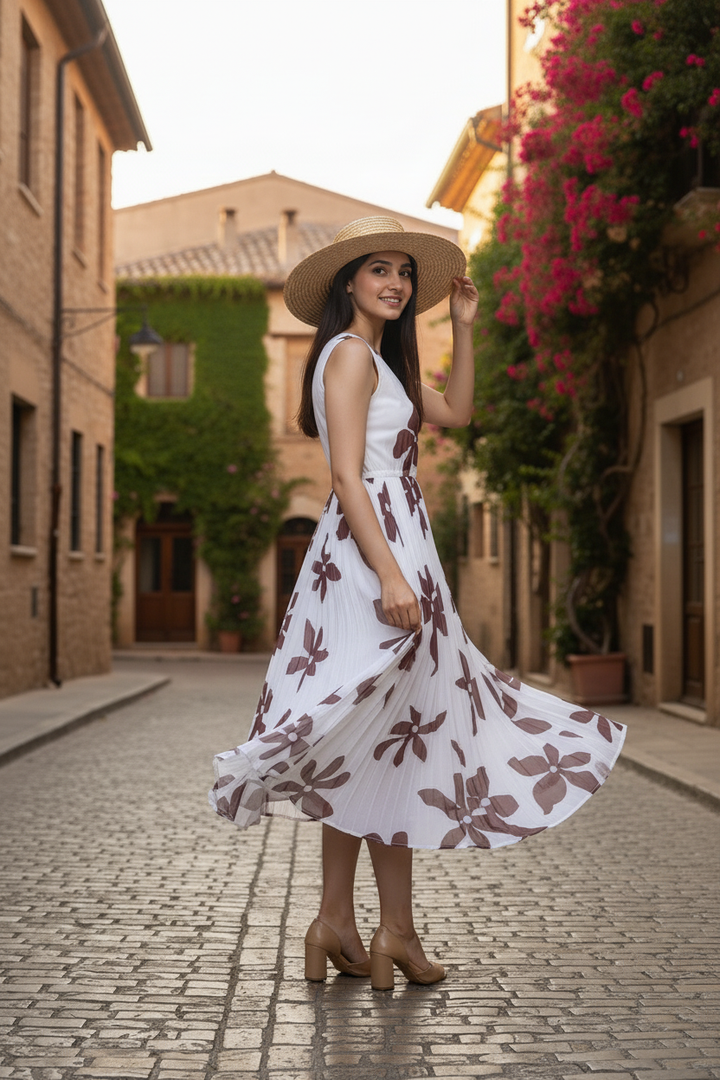 Cocoa Bloom Maxi Dress