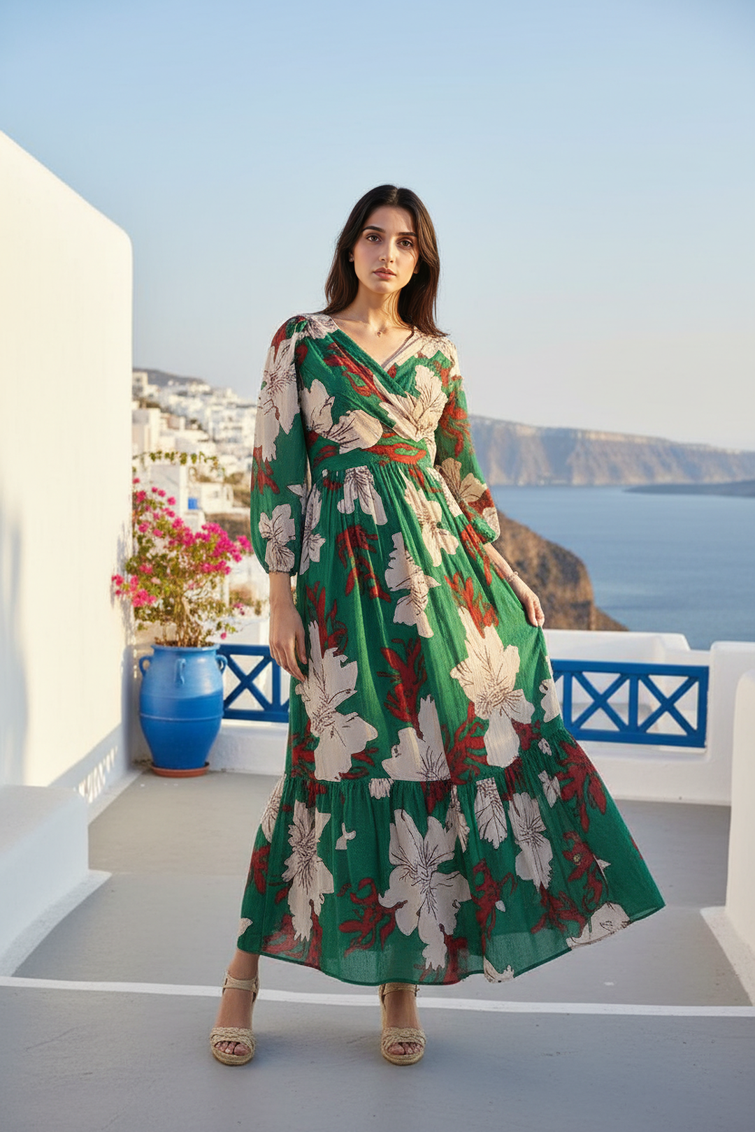 Emerald Ember Maxi Dress