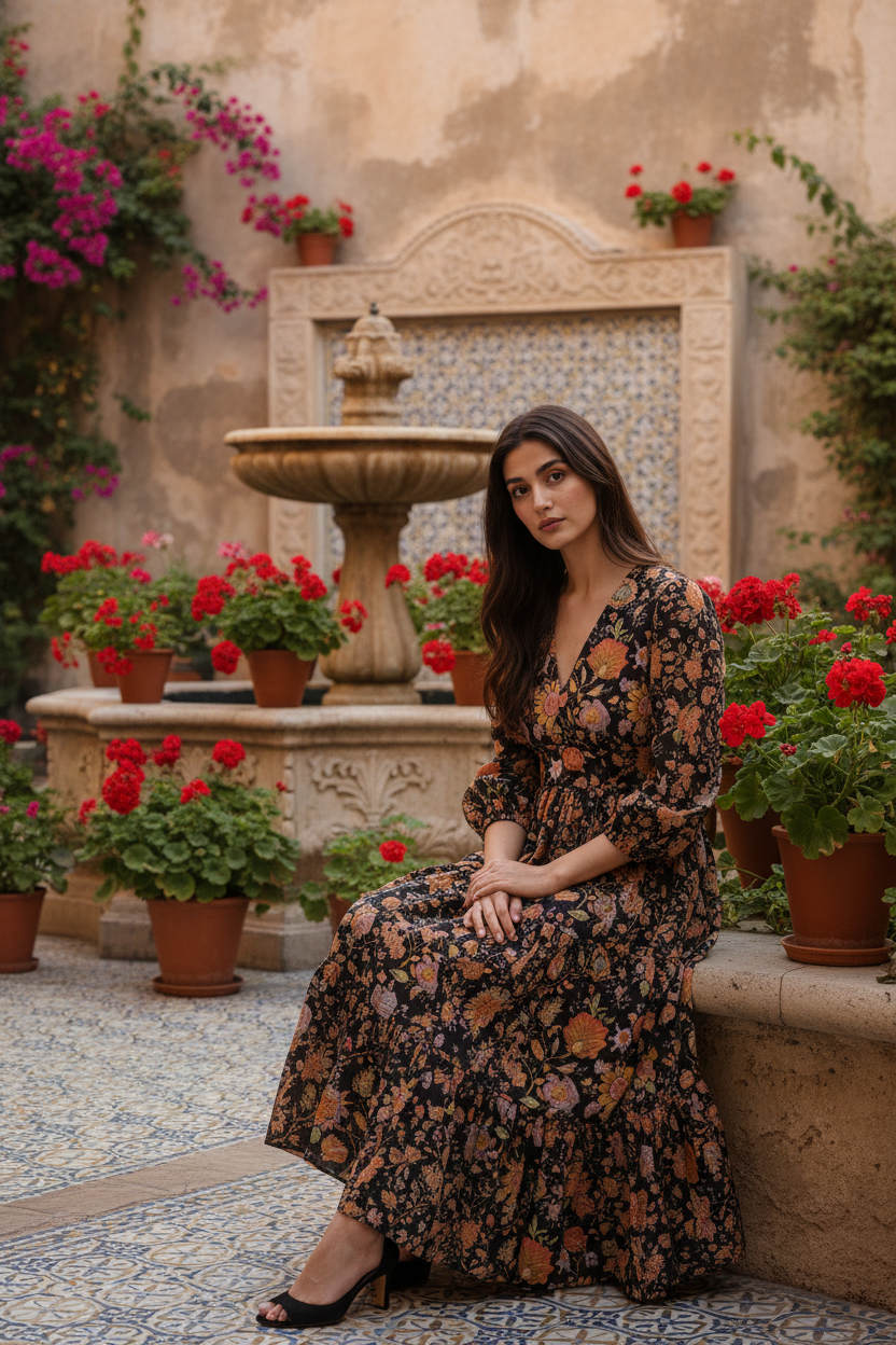 Deep Dream Flow Maxi Dress