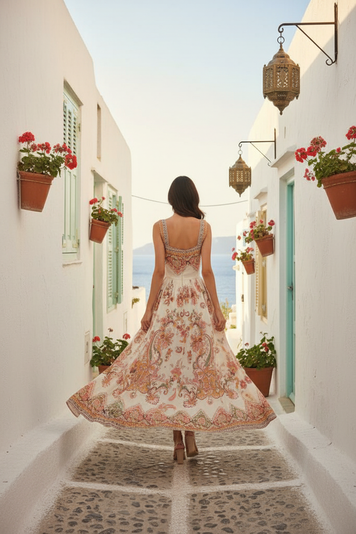 Painted Paisley Maxi Dress